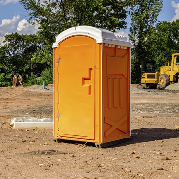 how often are the portable restrooms cleaned and serviced during a rental period in Valrico Florida